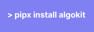 _ pipx install algokit-1