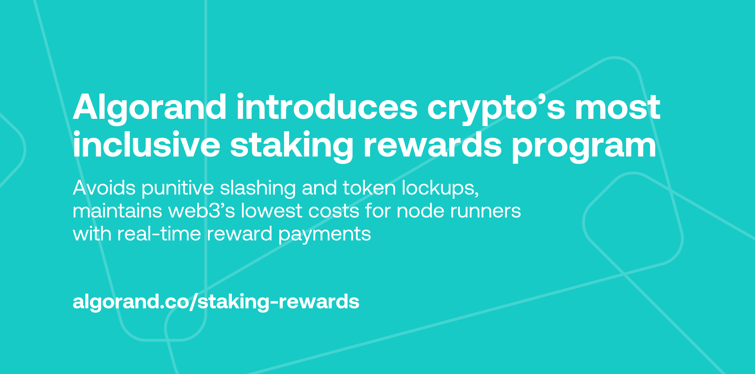 Algorand announces crypto’s most inclusive staking rewards program